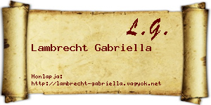 Lambrecht Gabriella névjegykártya