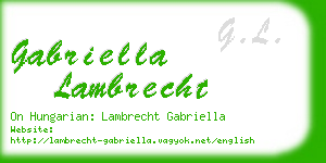 gabriella lambrecht business card